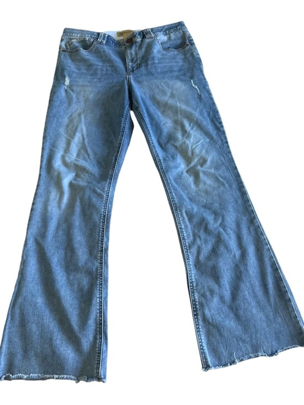 Womens Blue Flared Jeans